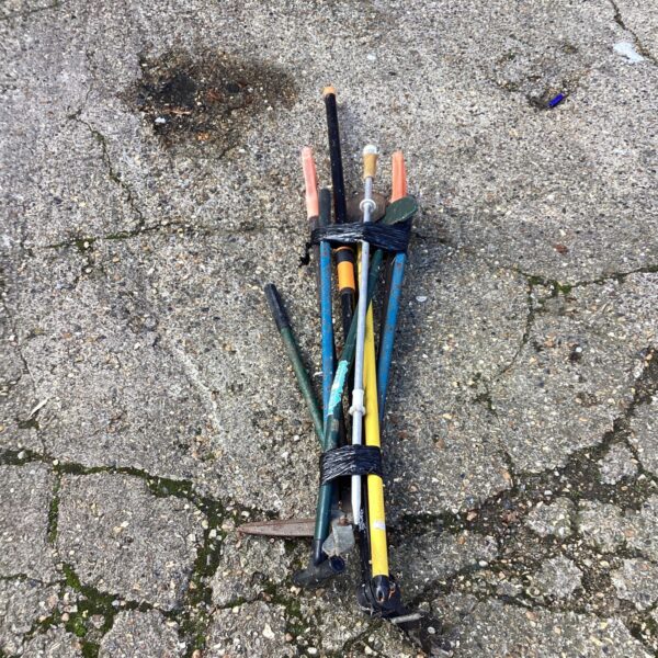 Selection of vintage garden tools for gardening and DIY projects.