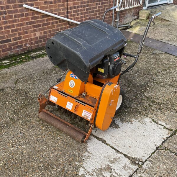 Sisis Auto Rotorake industrial scarifier for lawn care.