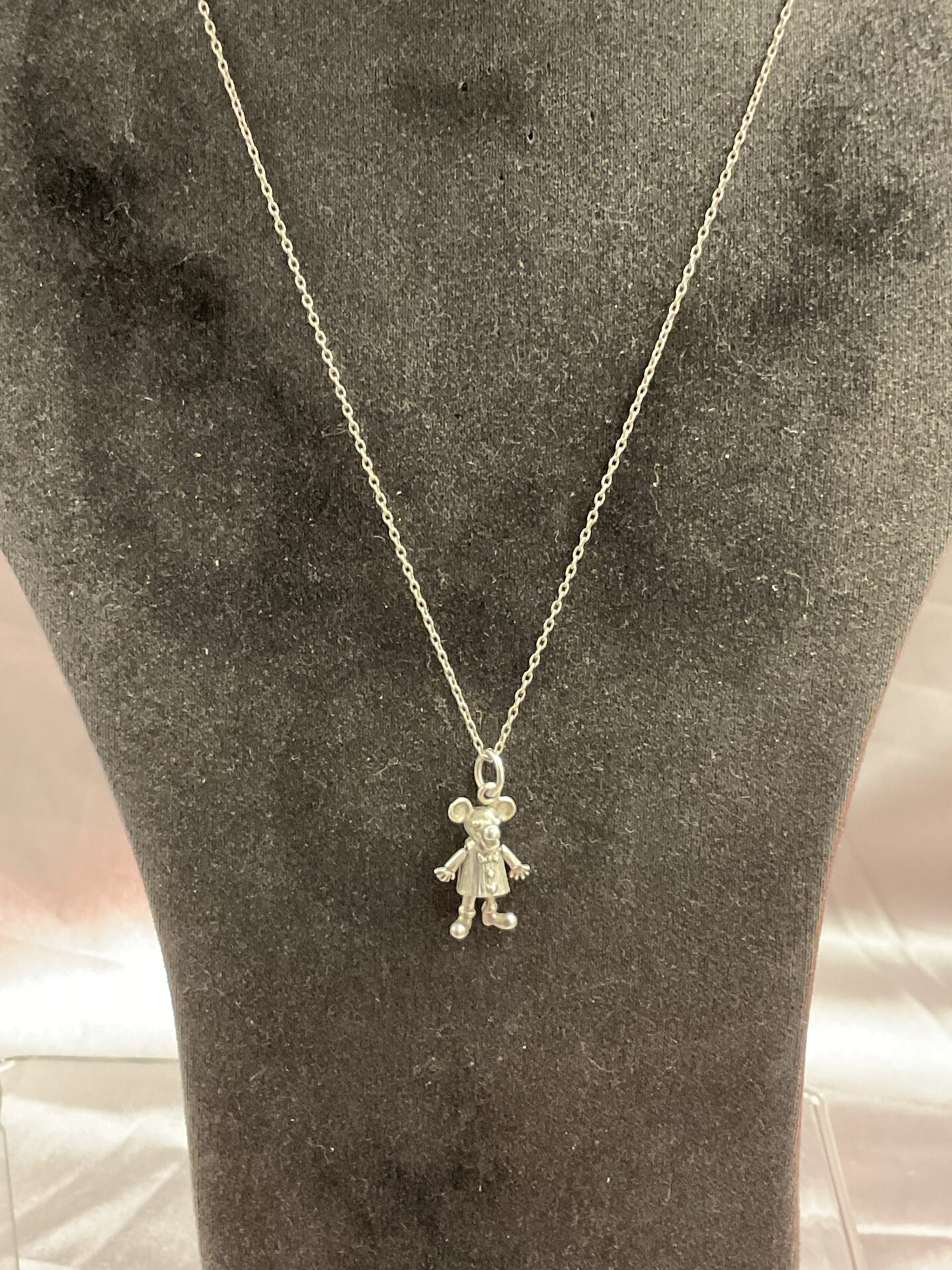 812 925 silver mouse charm pendant necklace