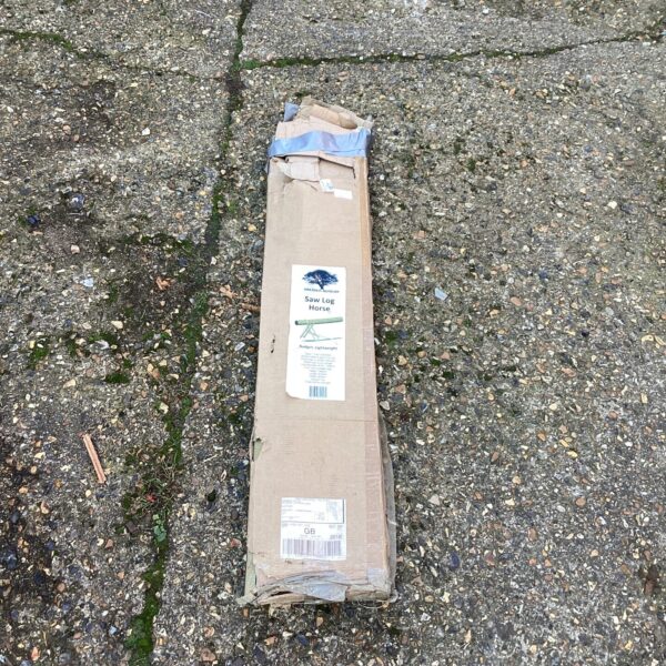 Forest Master Saw Log Horse in original packaging.
