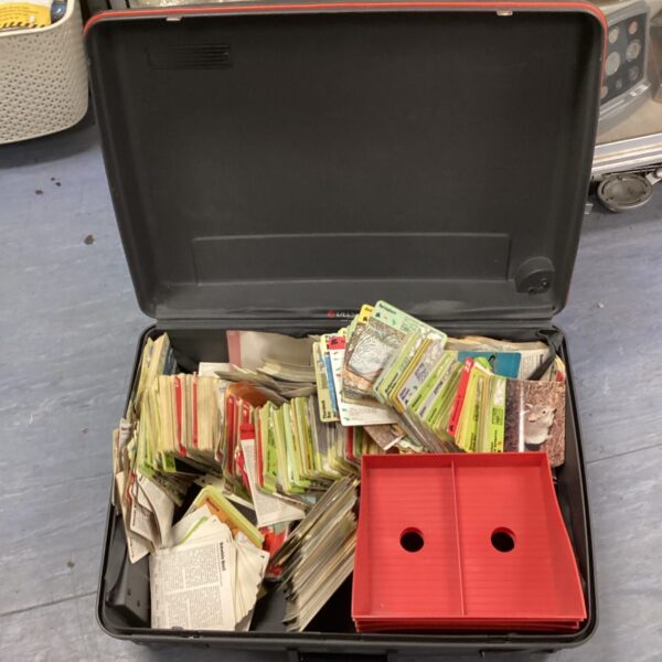 Vintage Kodak animal information cards in a plastic case.