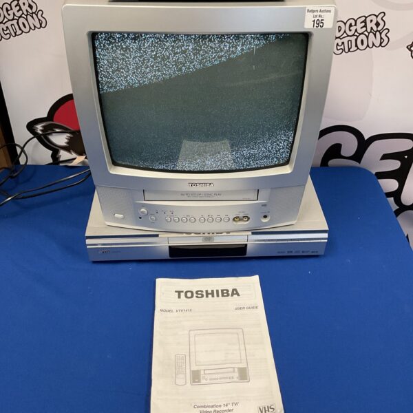 Vintage Toshiba 14 inch CRT TV with VHS player