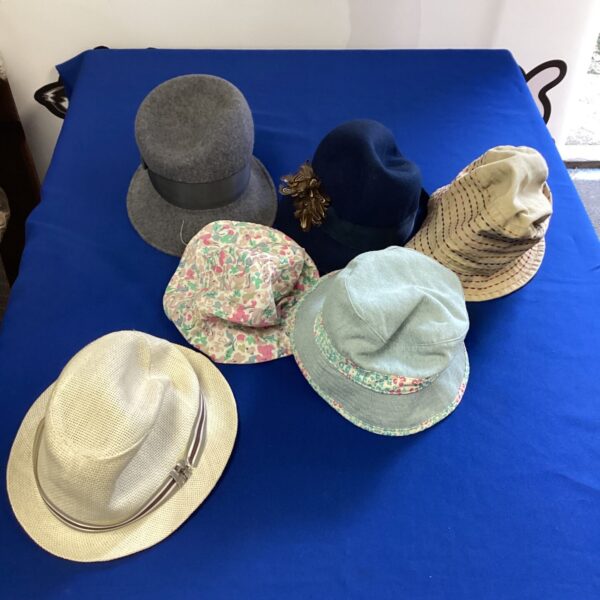 Vintage hats lot including Marks & Spencer designs, a colourful collection.