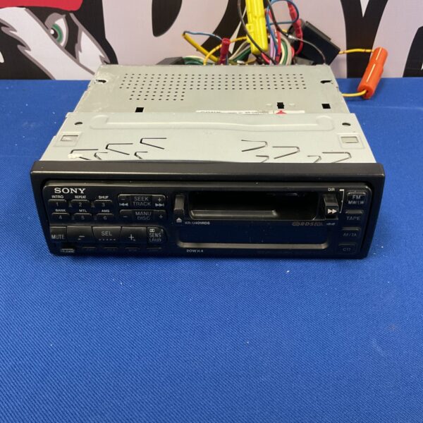 Vintage Sony XR-U401RDS car stereo head unit for classic cars.