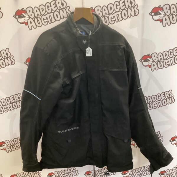Frank Thomas size L leather motorcycle jacket for sale.