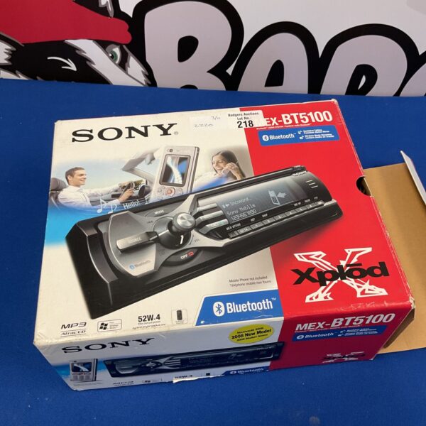 Sony MEX-BT5100 Bluetooth car head unit, Xplod series, front view.