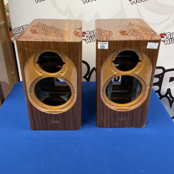 Vintage Creek floor standing speaker cabinets for audio systems.
