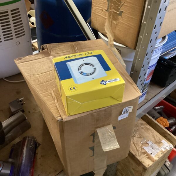 Two boxes of Aspirmuro extractor fans for ventilation.