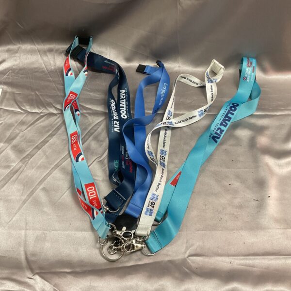 Lot of used military air show lanyards for collectors.