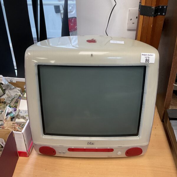 Vintage Bondi Blue Apple iMac G3 computer for collectors.