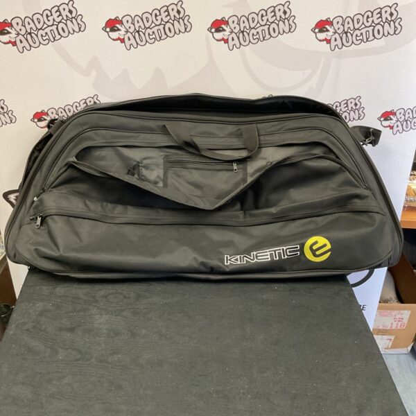 Black Kinetic e archery bow bag for equipment storage.