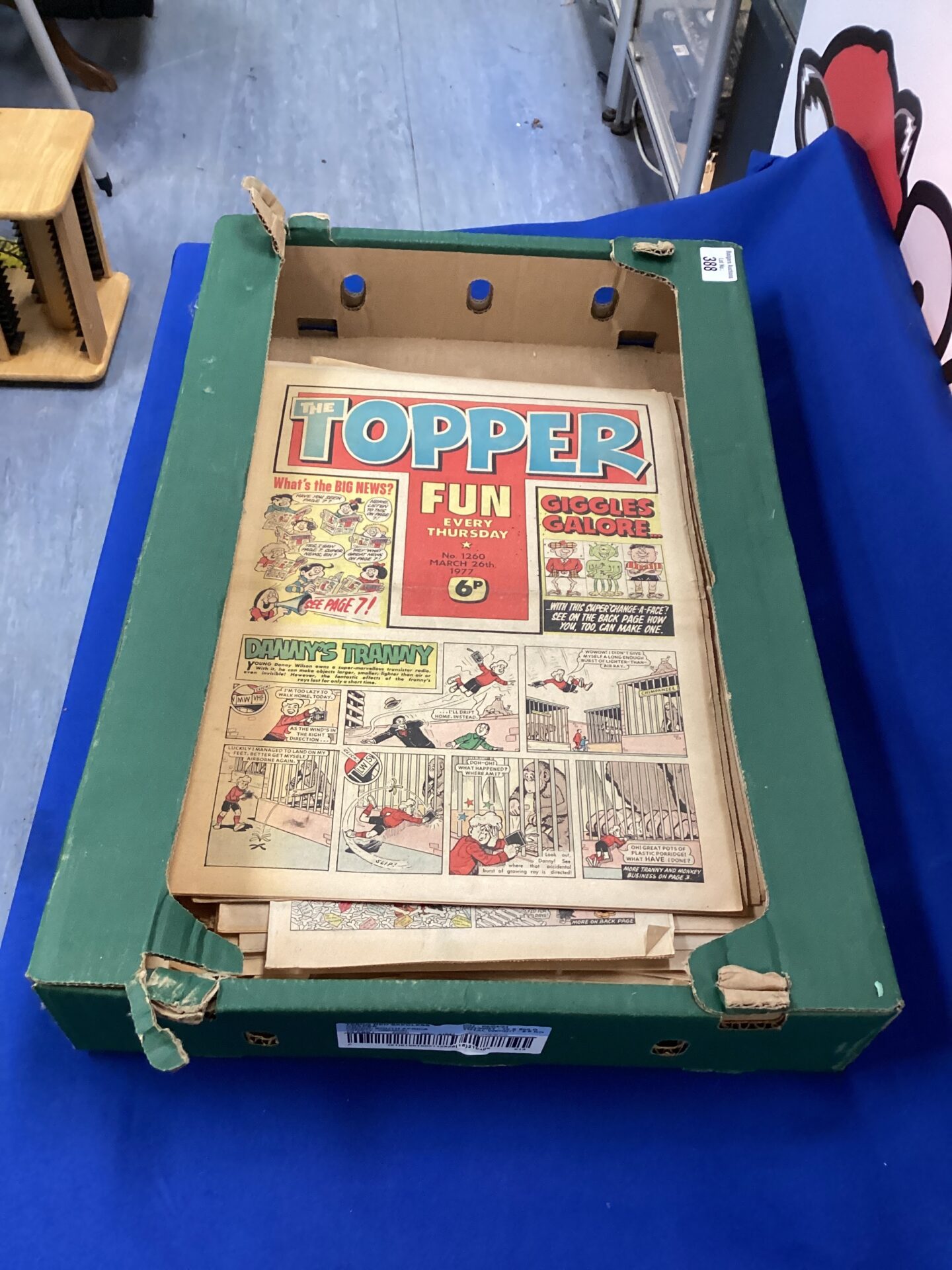 388 Box of vintage Topper Comics