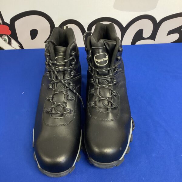 New size 13 Rugged Terrain safety boots for work and outdoor use.