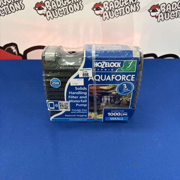 Hozelock Aquaforce 1000lph pump in original packaging.