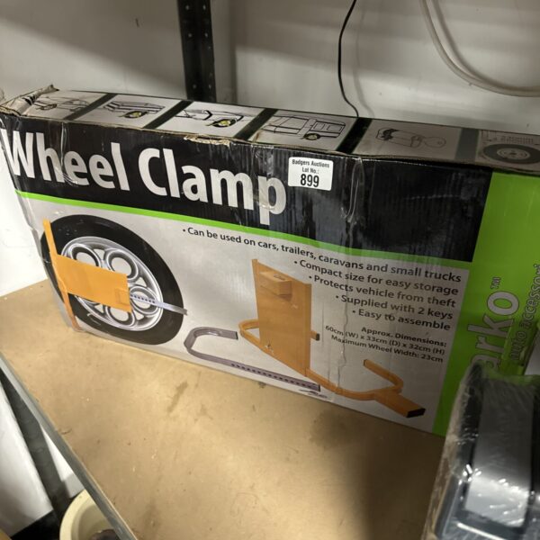 Used Marko caravan wheel clamp for trailer and caravan security.