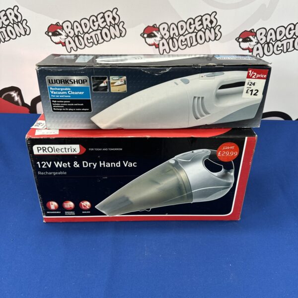 Workshop handheld vacuum cleaner, rechargeable portable cleaning tool.