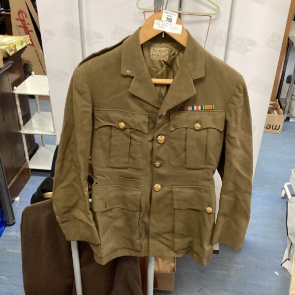 Front view of a vintage WWII US Army Dental Corps tunic.
