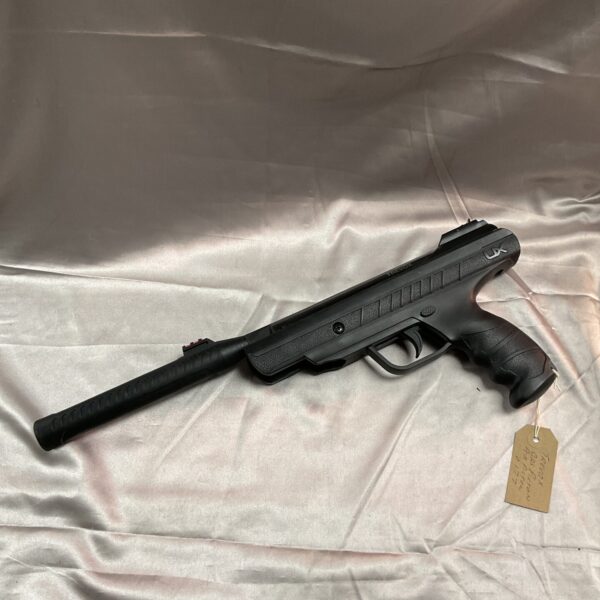 Black Trevox gas piston air pistol in .177 calibre for target shooting.