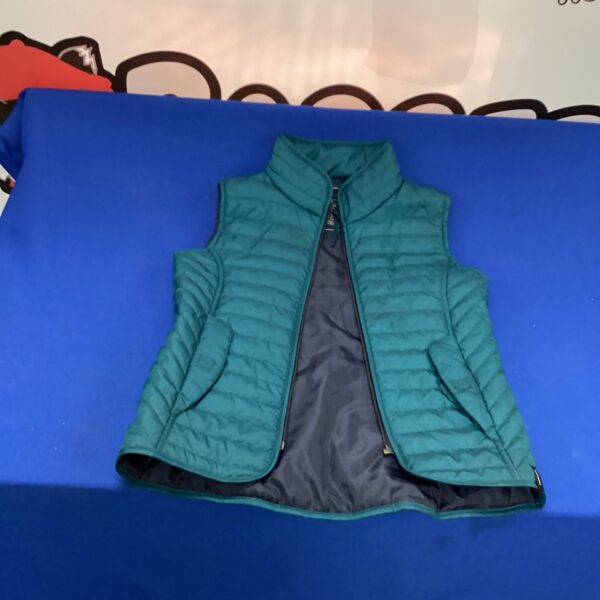 Child's quilted padded riding jacket, equestrian outerwear.