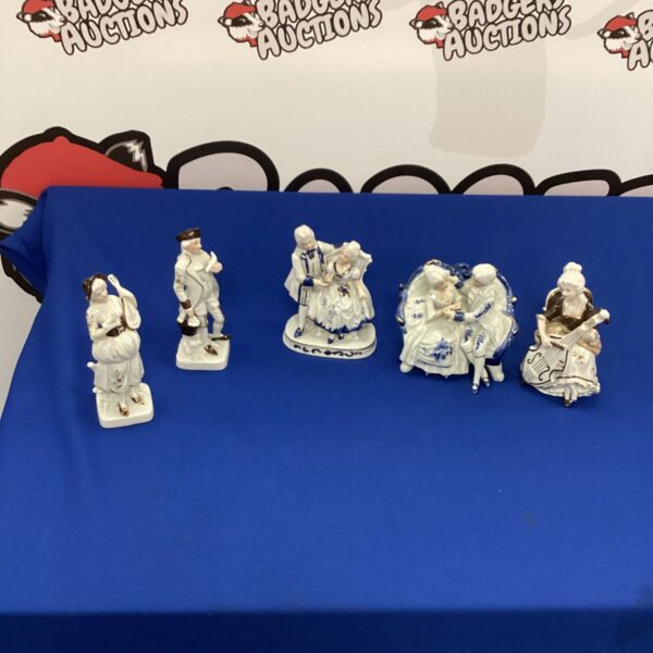 Vintage porcelain figurines collection, detailed and decorative.
