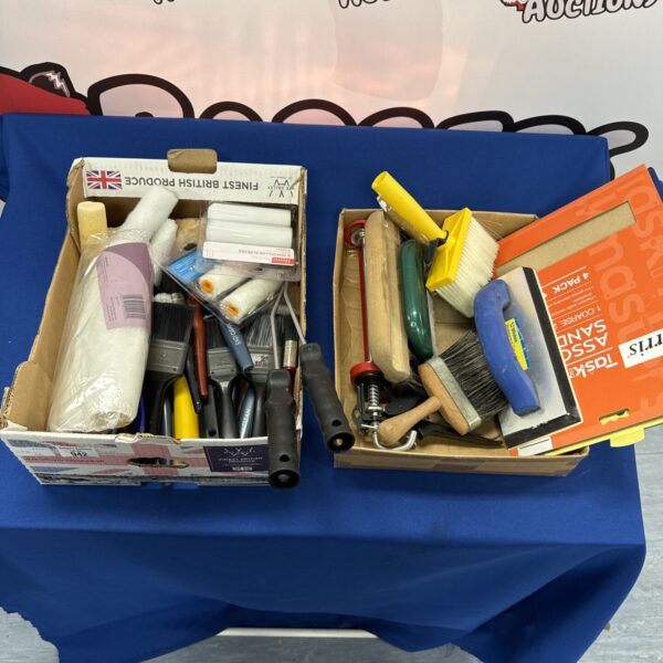 New lot of decorators tools and equipment for DIY projects.