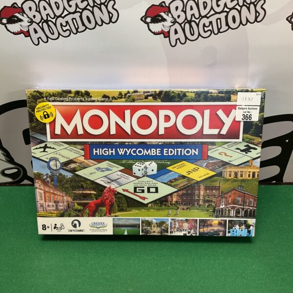 Sealed Monopoly High Wycombe Edition board game in original packaging.