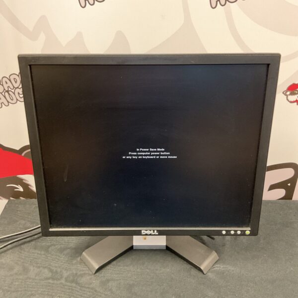 Side view of a black Dell 19 inch TFT computer monitor.