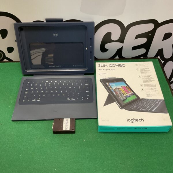 Front view of the Logi Rugged Case for iPad, a protective tablet case.