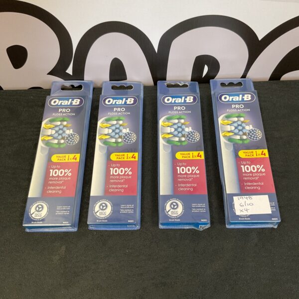 Oral B Pro toothbrush heads in original packaging for dental hygiene.