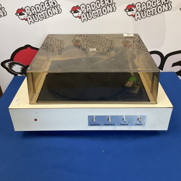 Custom Garrard 60 mk2 record player with amplifier, vintage turntable.