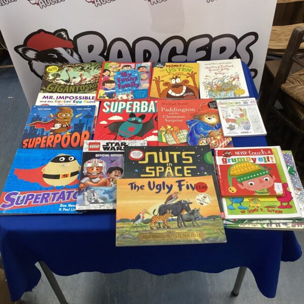 Children’s book collection including Superpoop, Star Wars and Paddington.