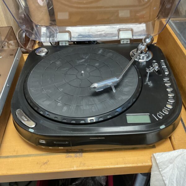 Vintage Funguson vinyl record player with USB and SD card slot.