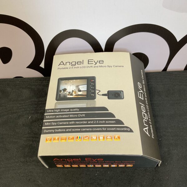 Road Angel DVR with 2.5 inch LCD screen for car security.
