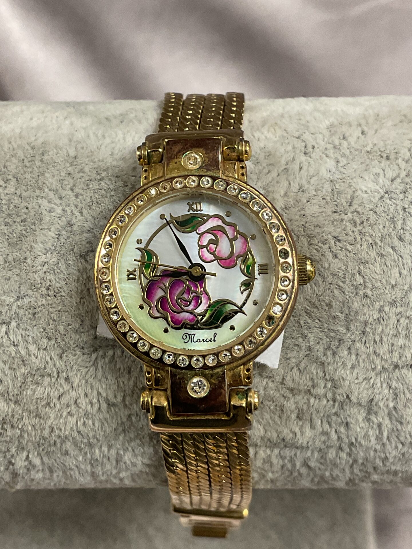 825 Marcel Drucker ladies floral face dress Quartz wristwatch