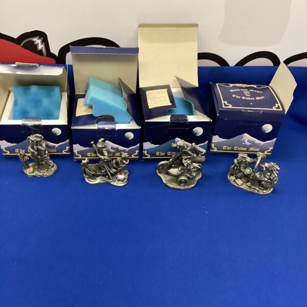 Franklin Mint Myth and Magic figures, detailed pewter fantasy art.