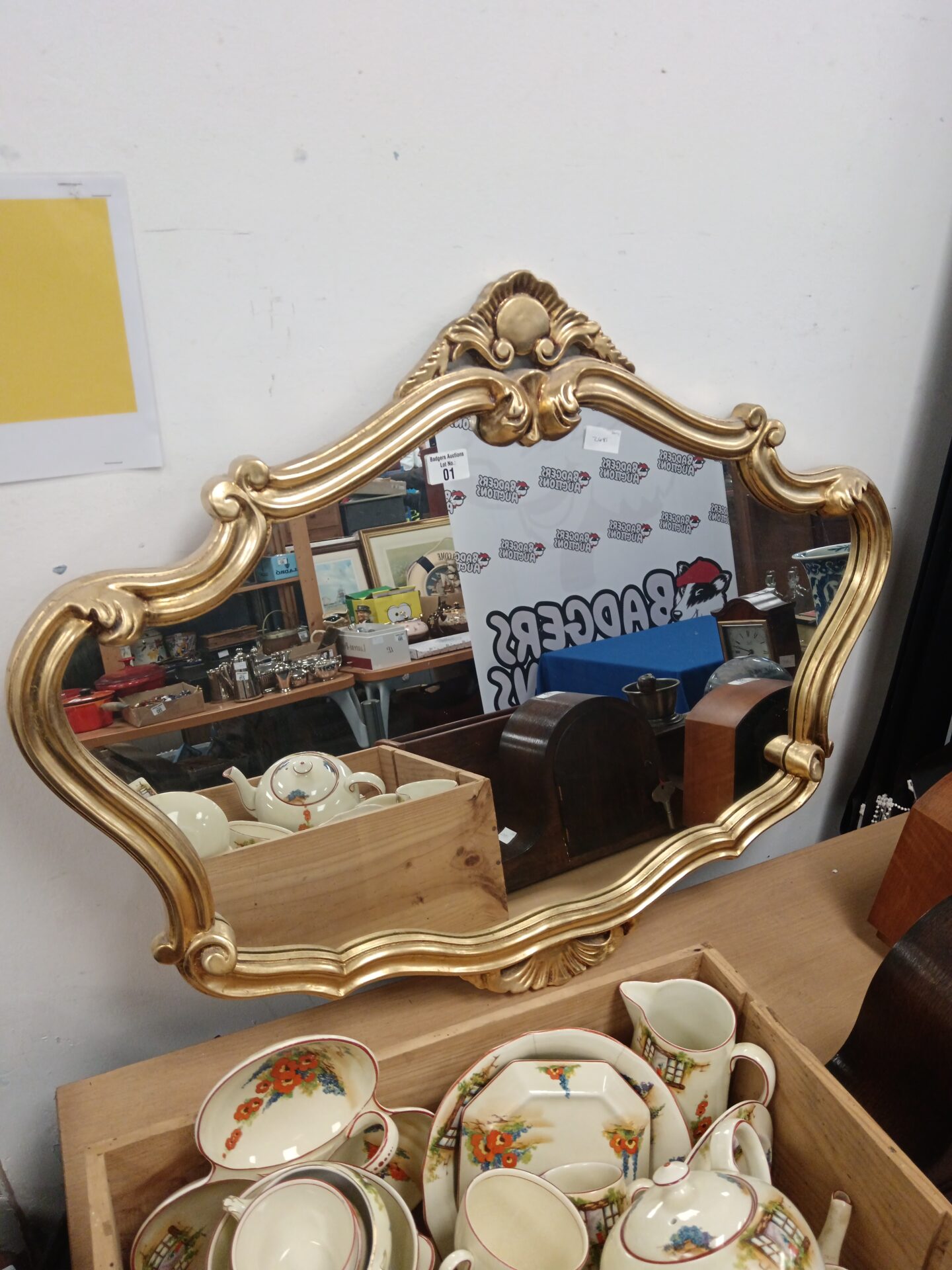 001 Gilt framed french style mirror