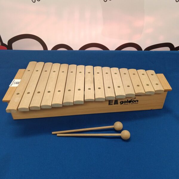 Vintage Goldon xylophone, a classic German musical instrument.