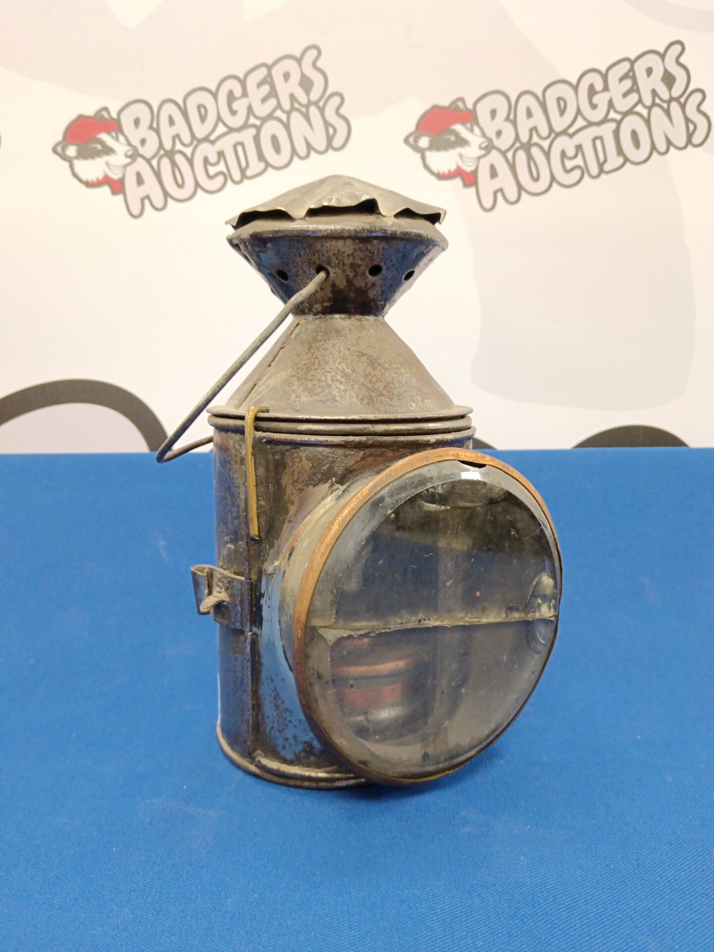 037 Antique Barton’s miners lamp