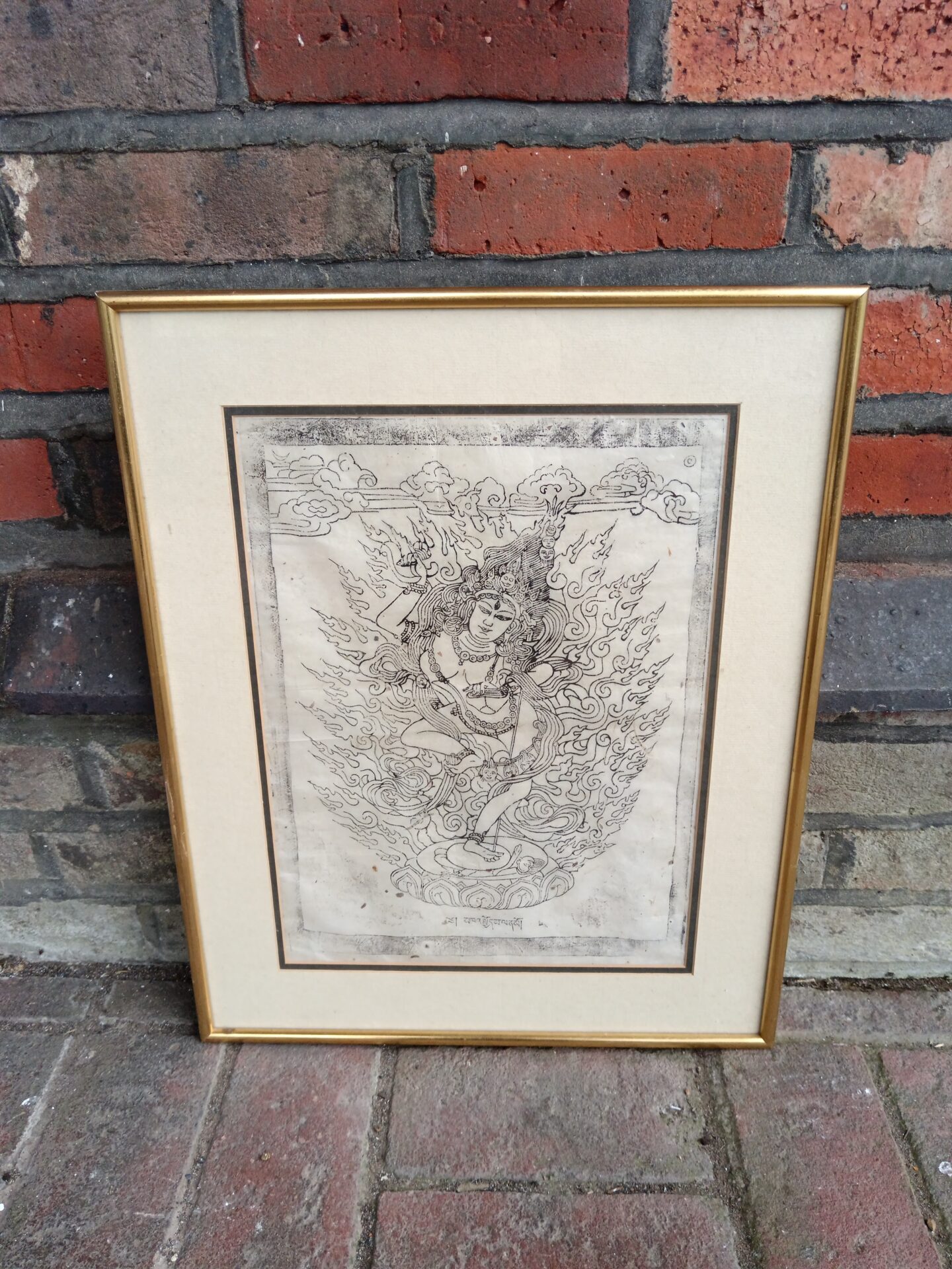 283b Tibetan Buddhist print on batik paper