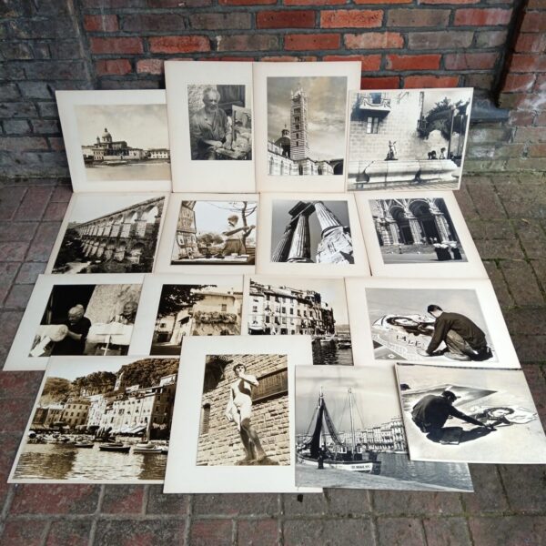 Collection of vintage photographic prints of Italian architecture