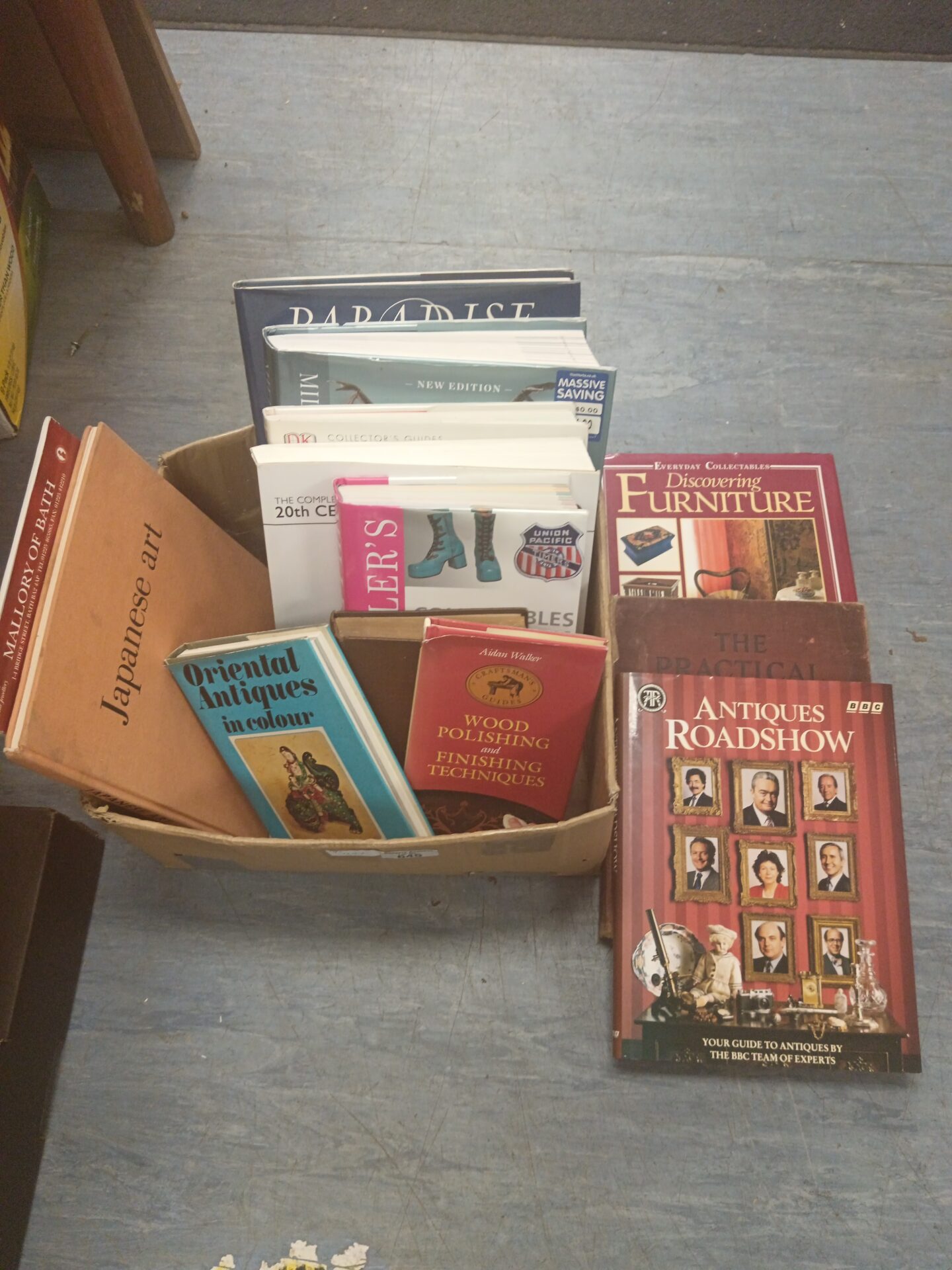 645 Box of antique reference books