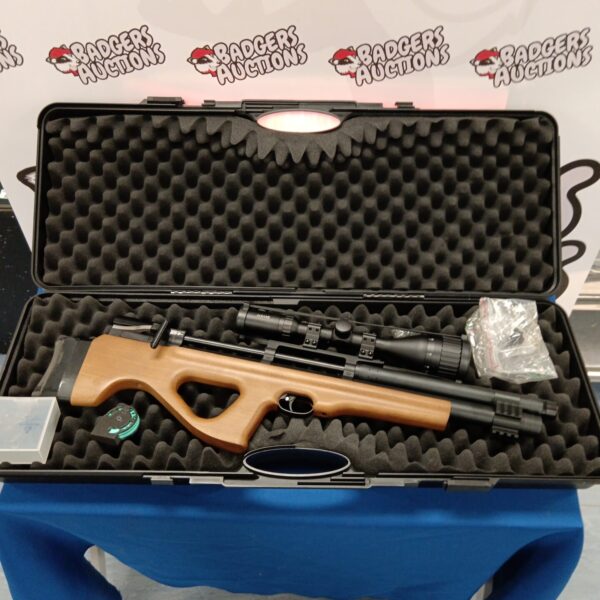 SMK Artemis P15 rifle with Hawke scope in open case.