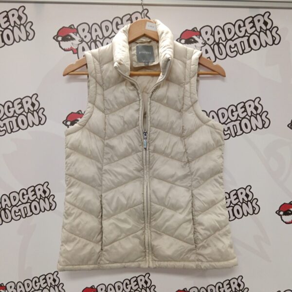 Women's size 10 Principles quilted gilet in neutral colour.