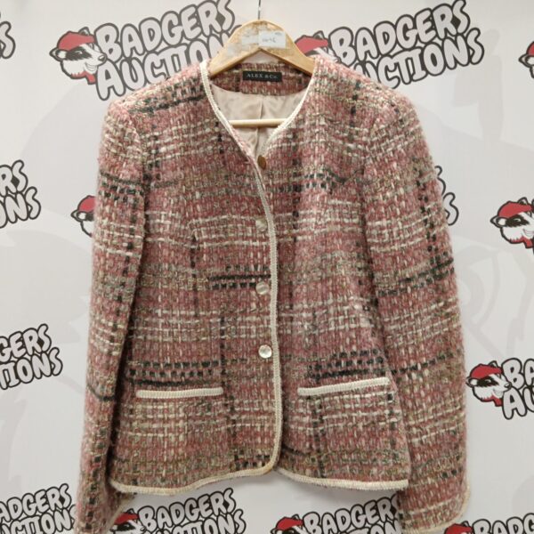 Pink tweed Alex & Co wool jacket size 12