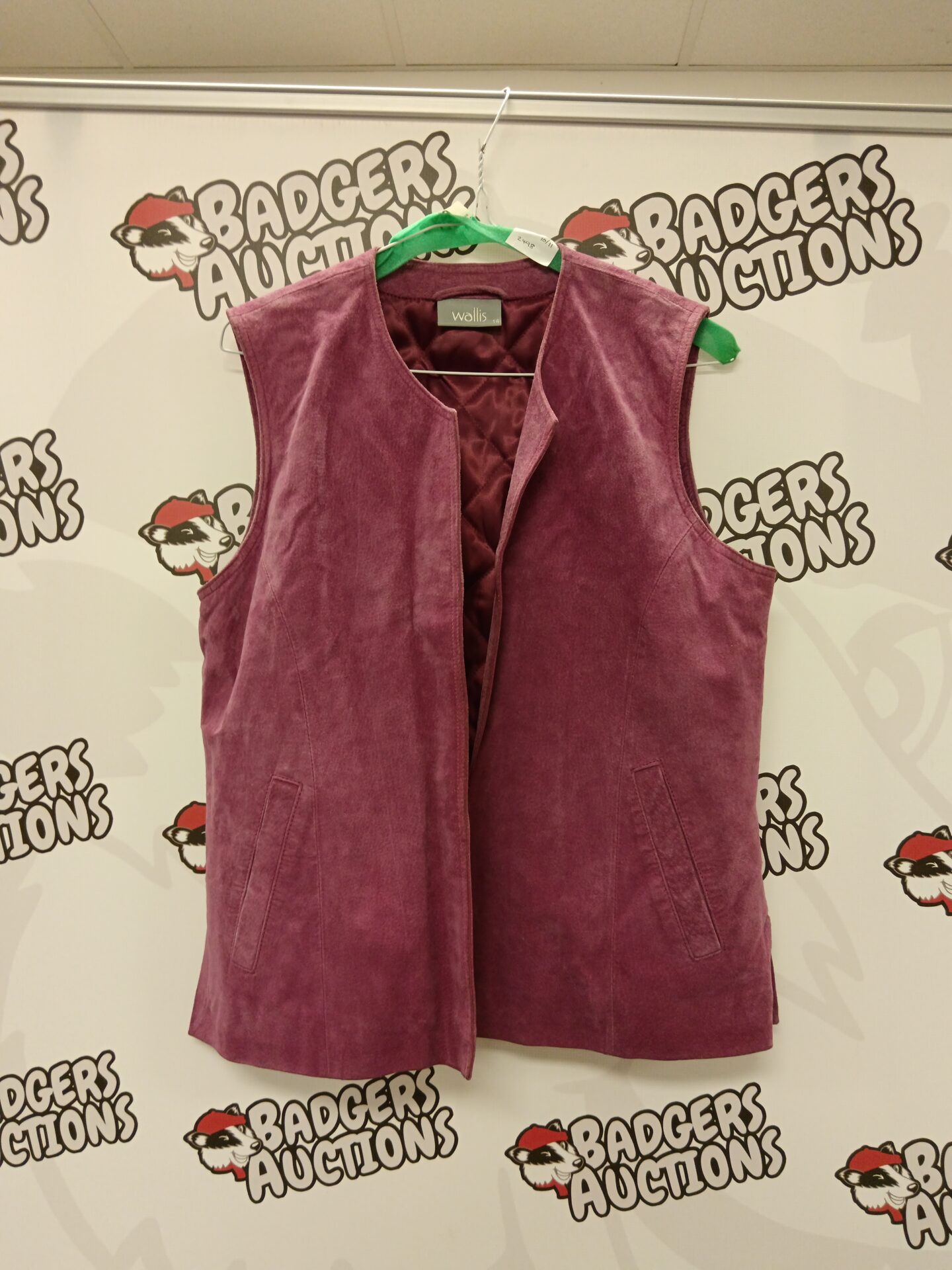 662 Pink Wallis ladies waistcoat size 14