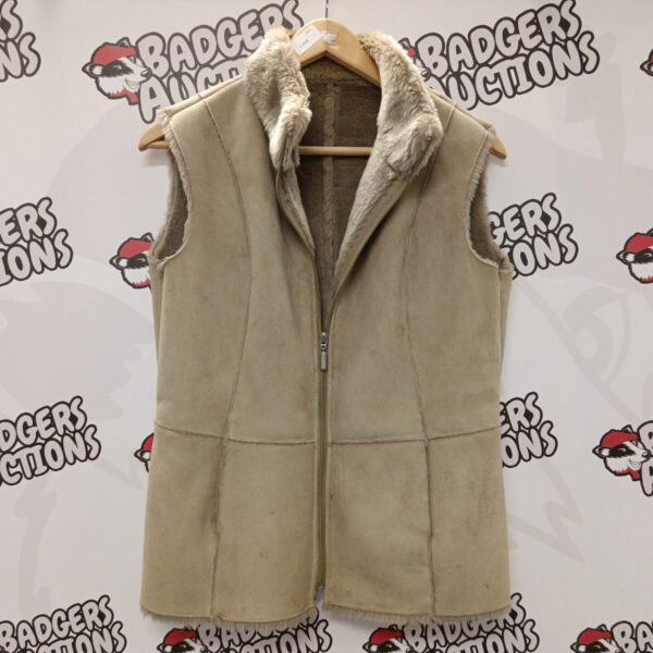 Women's size 10 Alex & Co fur-lined waistcoat, stylish winter gilet.