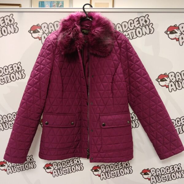 Pink quilted ladies jacket by Precis petite, size 10.