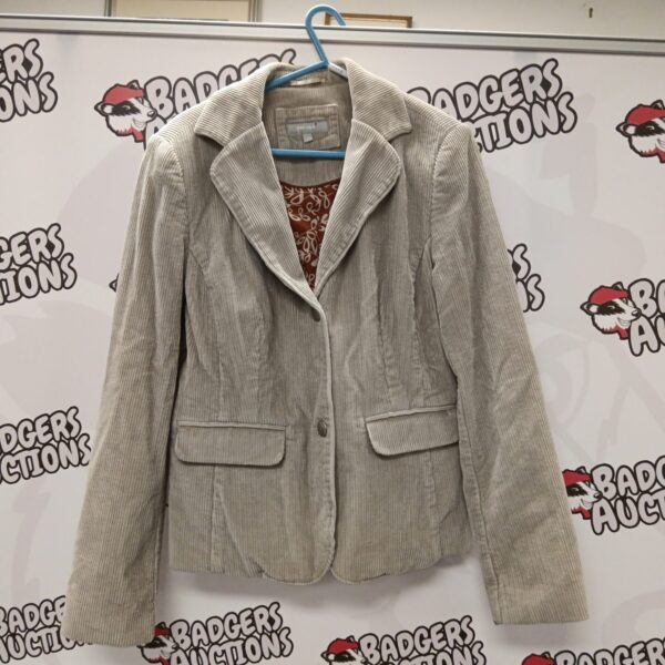 Beige Per Una corduroy jacket, size 12, classic style.