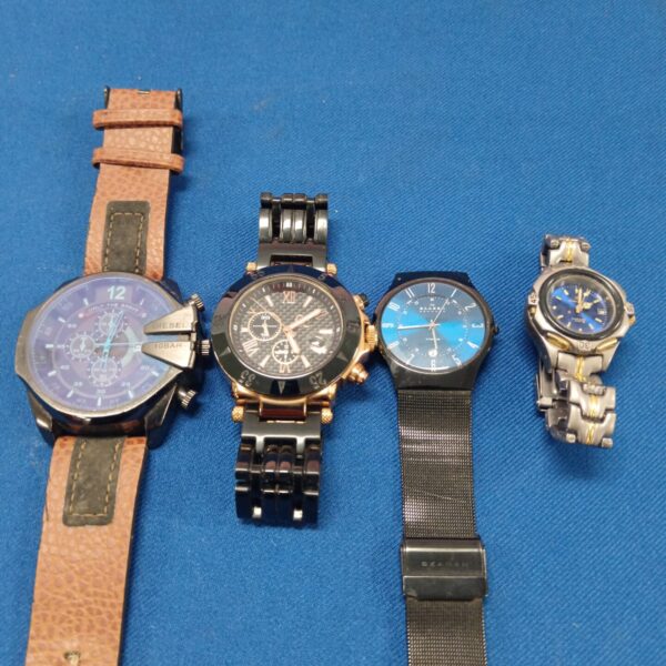 Gents watches lot including Diesel and Skagen timepieces.