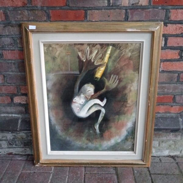 Abstract watercolour painting "Jacob's Ladder" by Mandee Gage, 1993.